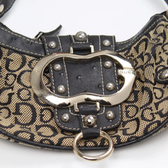 Guess Handtasche Y2K Schwarz Beige Damen Baumwolle – Nahaufnahme-2