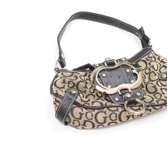 Guess Handtasche Y2K Schwarz Beige Damen Baumwolle Kunstleder – Nahaufnahme-2