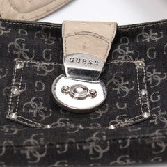 Guess Handtasche Y2K Schwarz Beige Damen Baumwolle – Nahaufnahme-2
