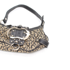 Guess Handtasche Y2K Schwarz Beige Damen Baumwolle Kunstleder – Nahaufnahme-3