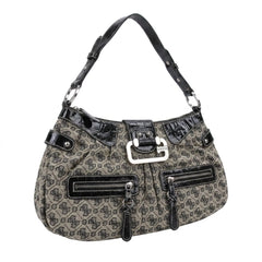 Guess Handtasche Y2K Schwarz Braun Damen Baumwolle – Vorderansicht