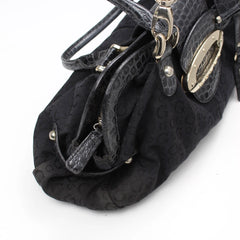Guess Handtasche Y2K Schwarz Silber Damen Baumwolle – Nahaufnahme-3