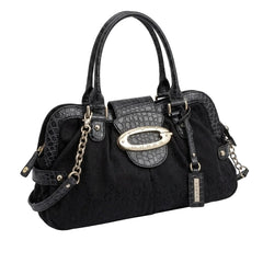 Guess Handtasche Y2K Schwarz Silber Damen Baumwolle – Vorderansicht
