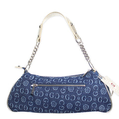 Gussaci Vintage Gold Pattern Dunkles Denim Bag