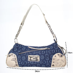 Gussaci Vintage Snake Pattern Bag
