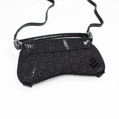 Gussaci Curved Baguette Bag Black