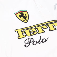 La Martina Polo Chief Keef Weiß Gold Herren Baumwolle – Nahaufnahme-1
