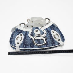 Gussaci Denim Baguette Bag White Light Denim