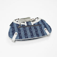 Gussaci Denim Baguette Bag White Light Denim