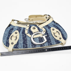 Gussaci Denim Baguette Bag Vintage Light Denim