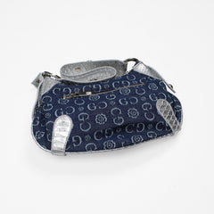 Gussaci Vintage Hobo Bag Silvery Dark Denim