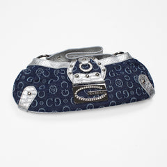 Gussaci Y2K Shoulder Bag Silvery Dark Denim