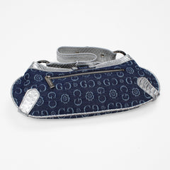 Gussaci Y2K Shoulder Bag Silvery Dark Denim