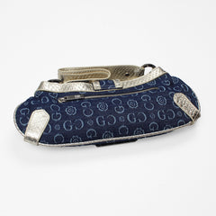 Gussaci Y2K Shoulder Bag Gold Dark Denim