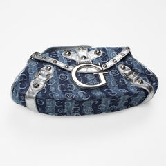 Gussaci Vintage Baguette Bag Silvery Light Denim