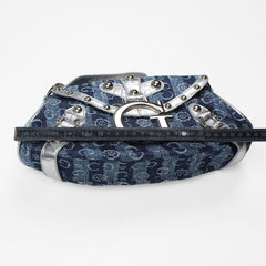 Gussaci Vintage Baguette Bag Silvery Light Denim
