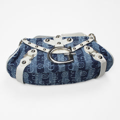 Gussaci Vintage Baguette Bag White Light Denim