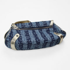 Gussaci Vintage Baguette Bag Gold Light Denim