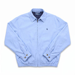 Ralph Lauren Jacke Casual Hellblau Marineblau Herren Baumwolle – Vorderansicht