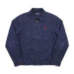 Ralph Lauren Jacke Casual Marineblau Rot Herren Baumwolle – Vorderansicht