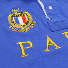 Ralph Lauren Polo Chief Keef Blau Gold Damen Baumwolle – Nahaufnahme-1