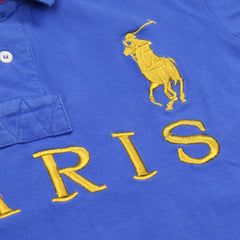 Ralph Lauren Polo Chief Keef Blau Gold Damen Baumwolle – Nahaufnahme-2
