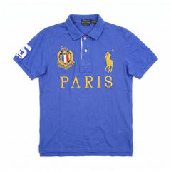 Ralph Lauren Polo Chief Keef Blau Gold Damen Baumwolle – Vorderansicht
