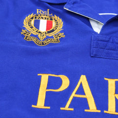 Ralph Lauren Polo Chief Keef Blau Gold Herren Baumwolle – Nahaufnahme-1