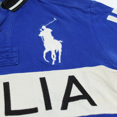 Ralph Lauren Polo Chief Keef Blau Weiß Herren Baumwolle – Nahaufnahme-1