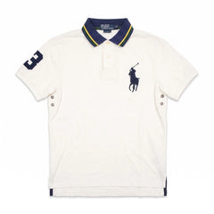 Ralph Lauren Polo Chief Keef Creme Marineblau Herren Baumwolle – Vorderansicht