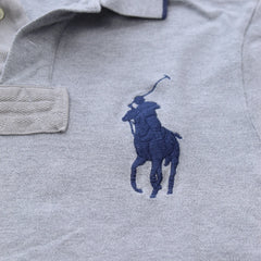 Ralph Lauren Polo Chief Keef Grau Marineblau Herren Baumwolle – Nahaufnahme-1