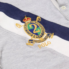 Ralph Lauren Polo Chief Keef Grau Marineblau Herren Baumwolle – Nahaufnahme-1