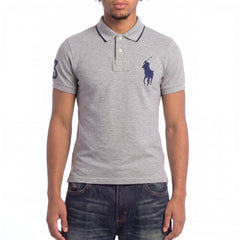 Ralph Lauren Polo Chief Keef Grau Marineblau Herren Baumwolle – Tragefoto_1