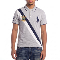 Ralph Lauren Polo Chief Keef Grau Marineblau Herren Baumwolle – Tragefoto_1