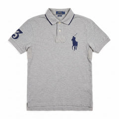 Ralph Lauren Polo Chief Keef Grau Marineblau Herren Baumwolle – Vorderansicht