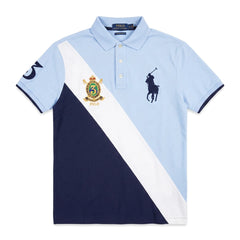 Ralph Lauren Polo Chief Keef Hellblau Marineblau Herren Baumwolle – Vorderansicht