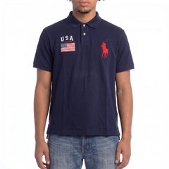 Ralph Lauren Polo Chief Keef Marineblau Rot Herren Baumwolle – Tragefoto_1