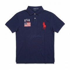 Ralph Lauren Polo Chief Keef Marineblau Rot Herren Baumwolle – Vorderansicht