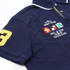 Ralph Lauren Polo Chief Keef Marineblau Weiß Herren Baumwolle – Nahaufnahme-1