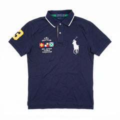 Ralph Lauren Polo Chief Keef Marineblau Weiß Herren Baumwolle – Vorderansicht