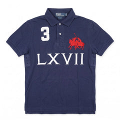 Ralph Lauren Polo Chief Keef Marineblau Weiß Herren Baumwolle – Vorderansicht