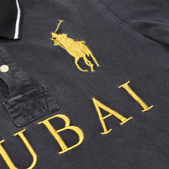 Ralph Lauren Polo Chief Keef Schwarz Gold Herren Baumwolle – Nahaufnahme-2