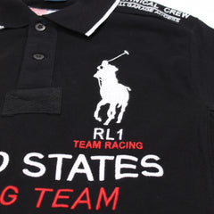 Ralph Lauren Polo Chief Keef Schwarz Weiß Herren Baumwolle – Nahaufnahme-1