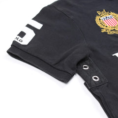Ralph Lauren Polo Chief Keef Schwarz Weiß Herren Baumwolle – Nahaufnahme-3