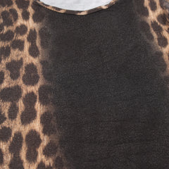 Roberto Cavalli T-Shirt Designer Braun Schwarz Damen Viskose, Elastan – Nahaufnahme-1