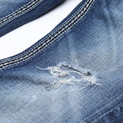 Rock Revival Jeans Skinny Blau Weiß Damen Baumwolle – Nahaufnahme-1
