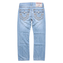 True Religion Jeans Straight Hellblau Blau Herren Baumwolle – Rückseite