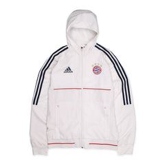 Adidas Bayern Vintage Trainingsjacke in Weiß Größe L