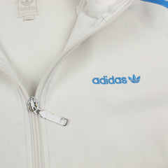 Adidas Beckenbauer Vintage Jacke in Weiß Blau Größe S