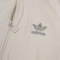 Adidas Firebird Trackjacket in Weiß Silber Größe M